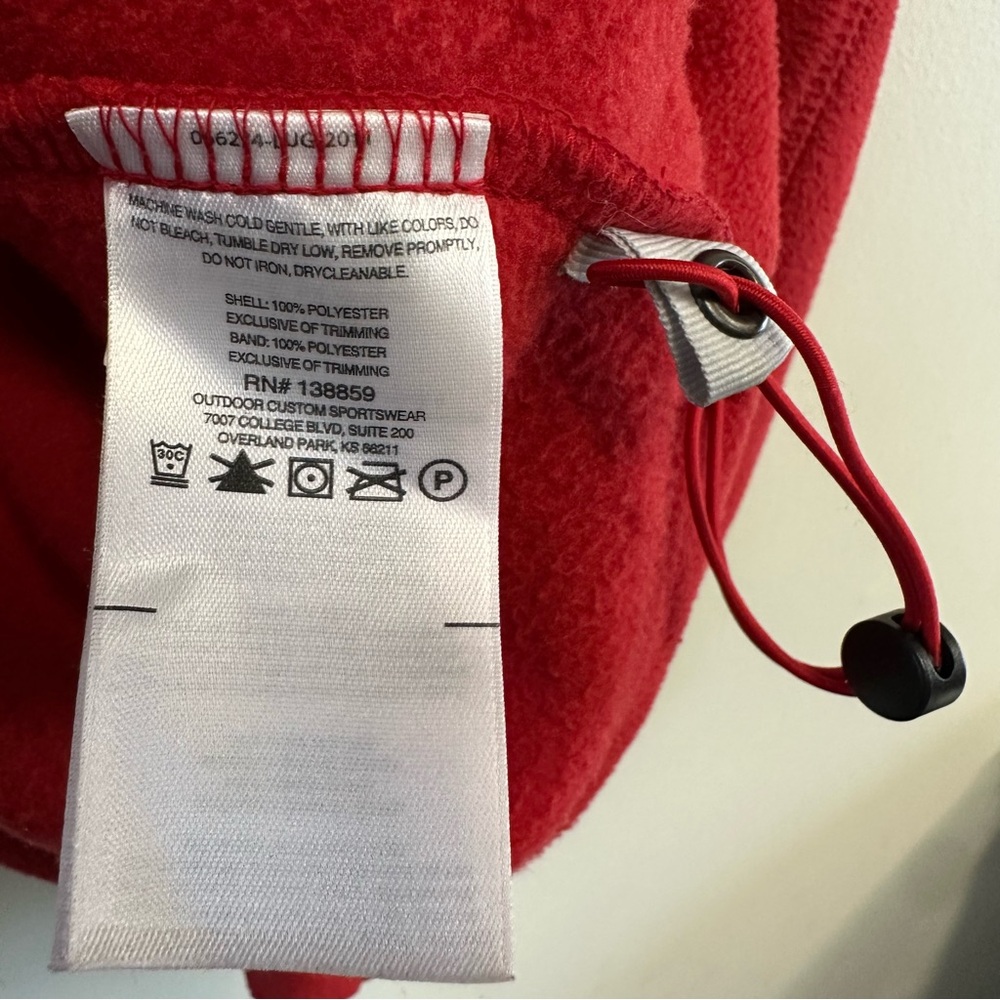 Columbia Red Fast Trek II Full-Zip Fleece Jacket with NC State Logo - Picture 7 of 9
